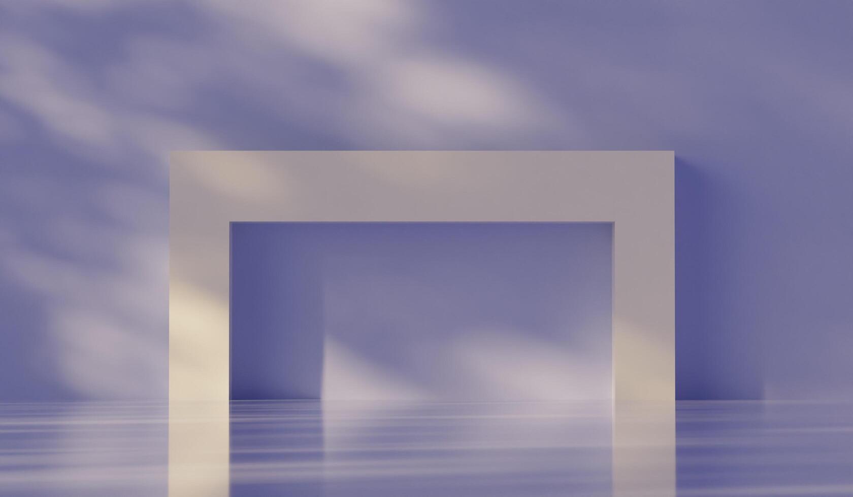 Wooden shadow scene, square frame background, colorful, showroom, 3D photo