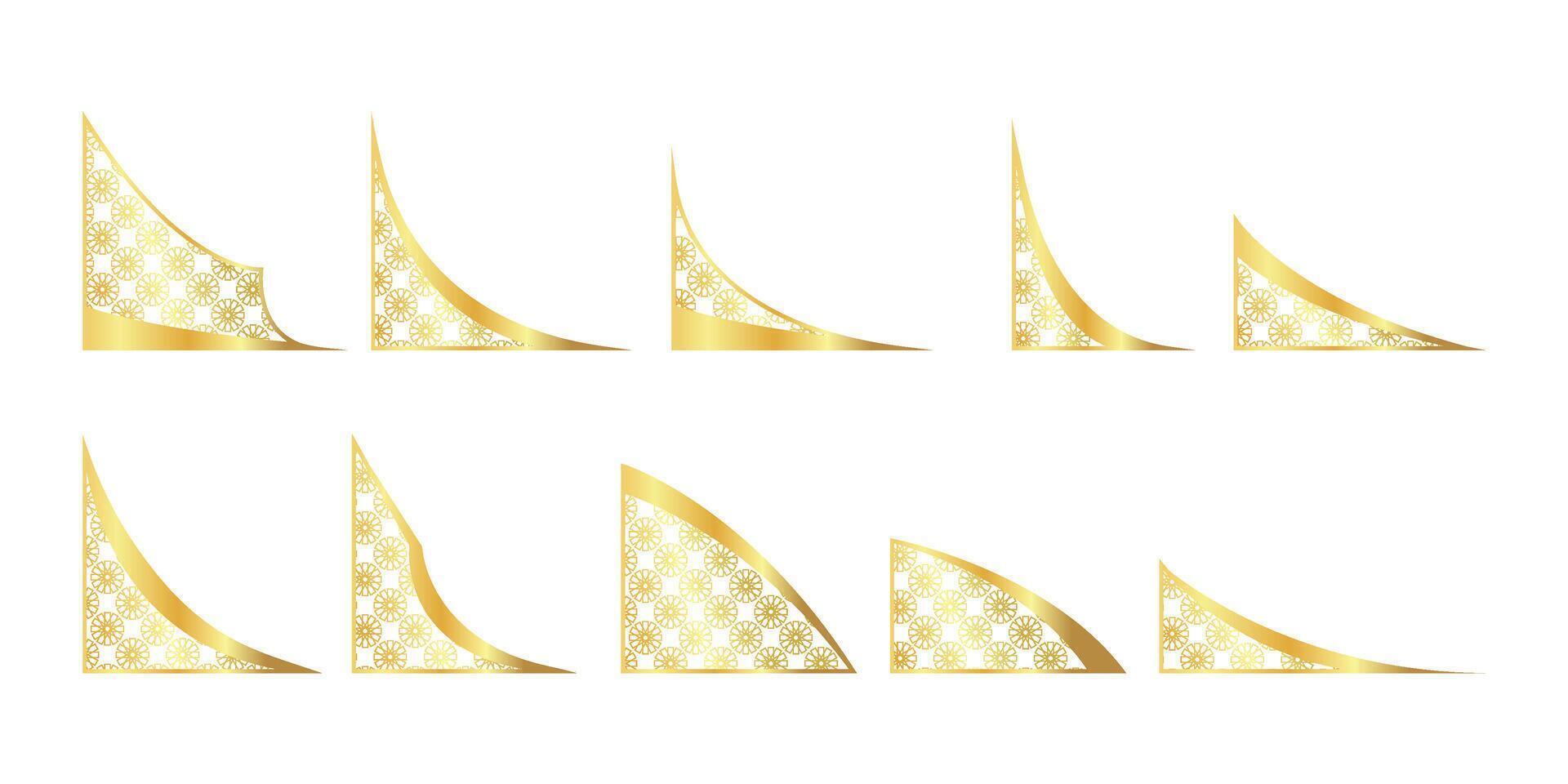 Islamic Pattern Gradient Corner vector