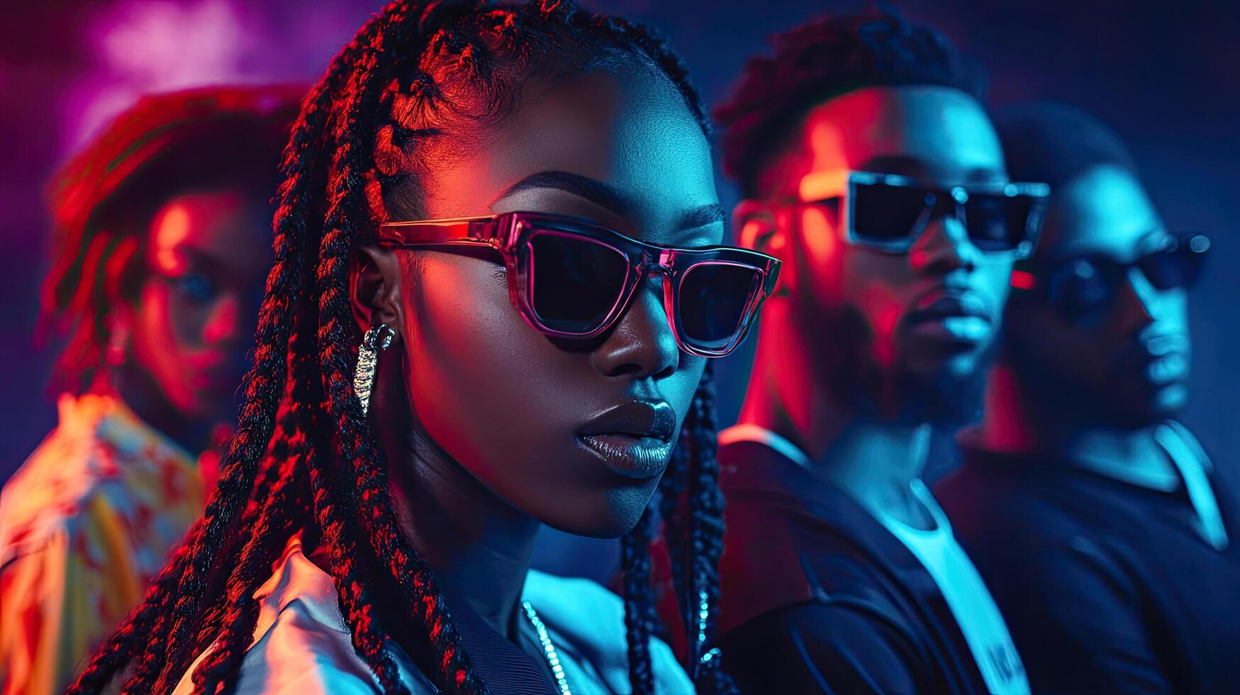 Black woman with sunglasses rapper singer rapper hiphop photo