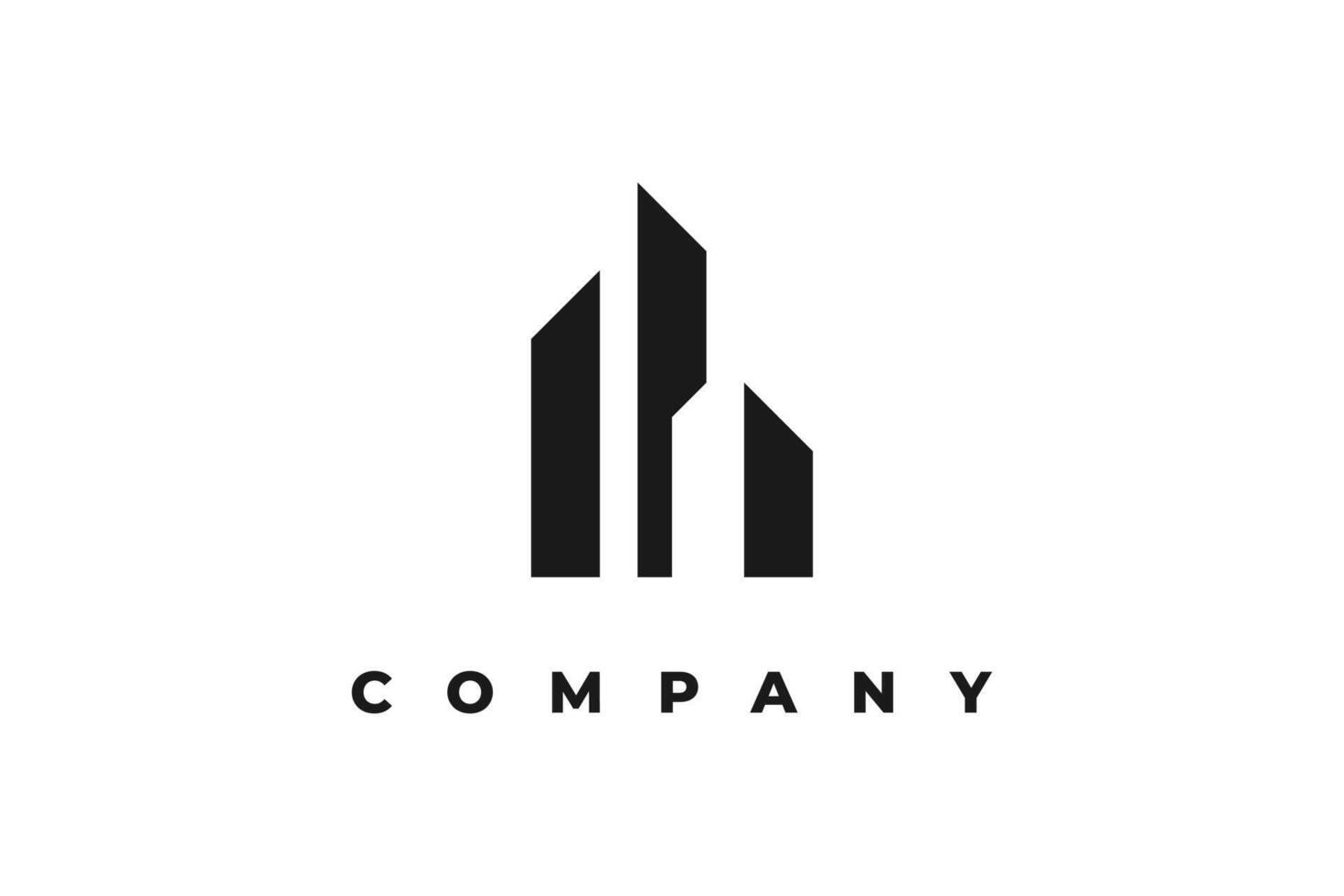 building abstract silhouette business modern logo vector
