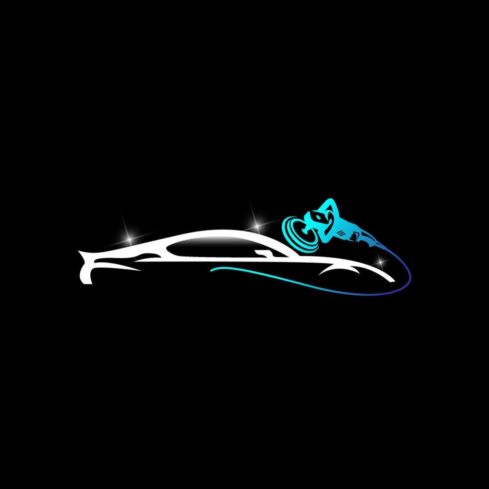 car Auto detailing Carwash spa Automotive automobile logo design template turquoise green vector