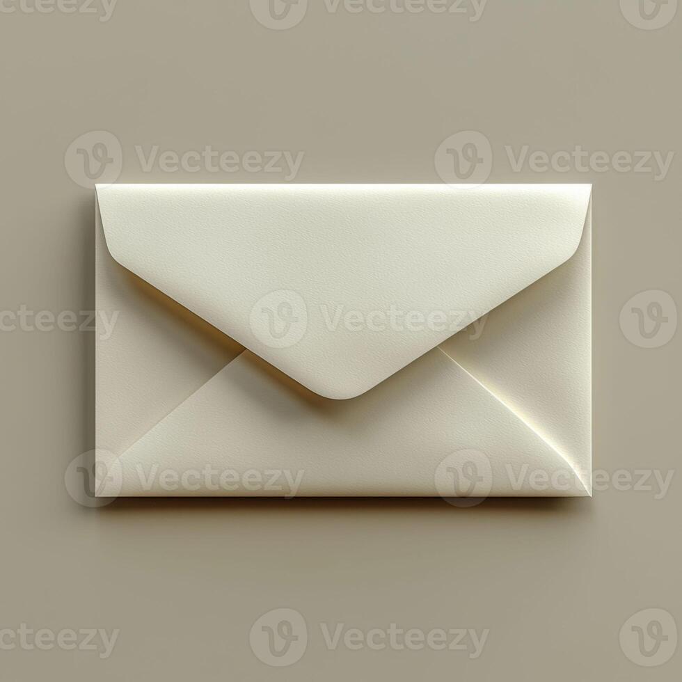 Elegant envelope mockup on neutral background, perfect for branding photo