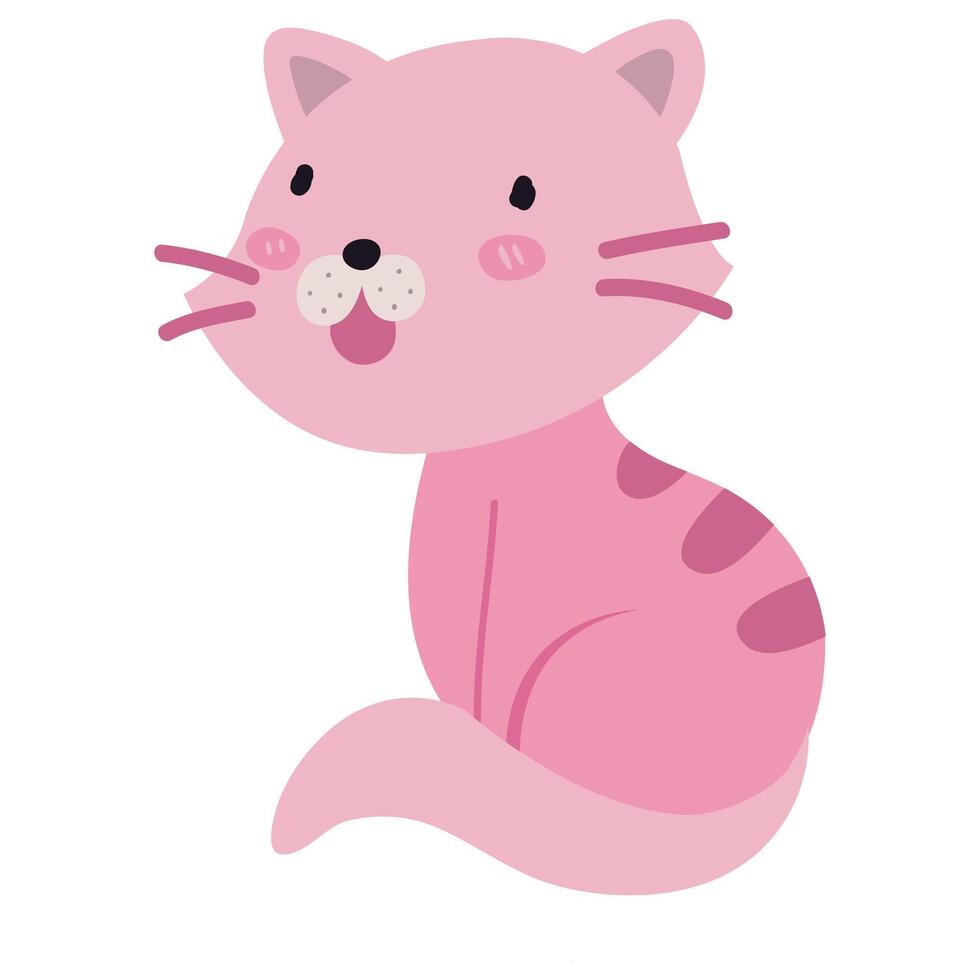 Cute cat animal cartoon illustration graphic design vector