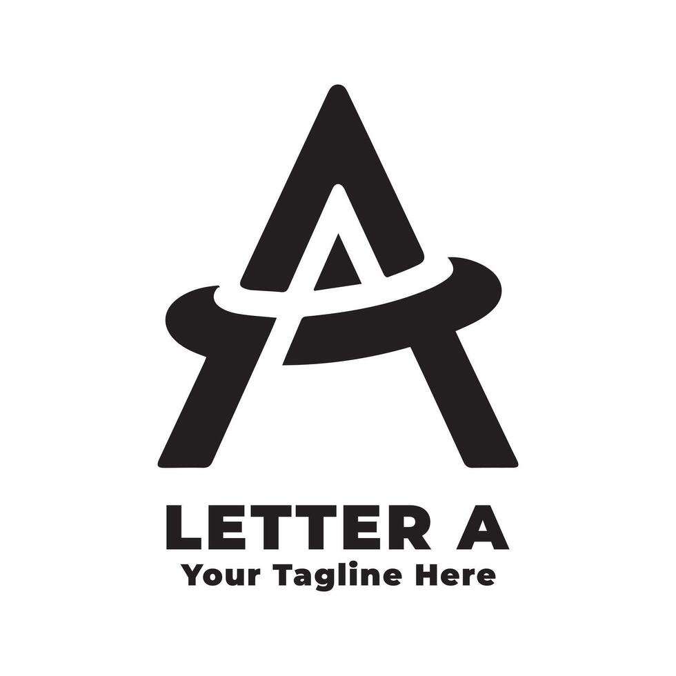 Letter A Logo Simple Design With Flat Background vector