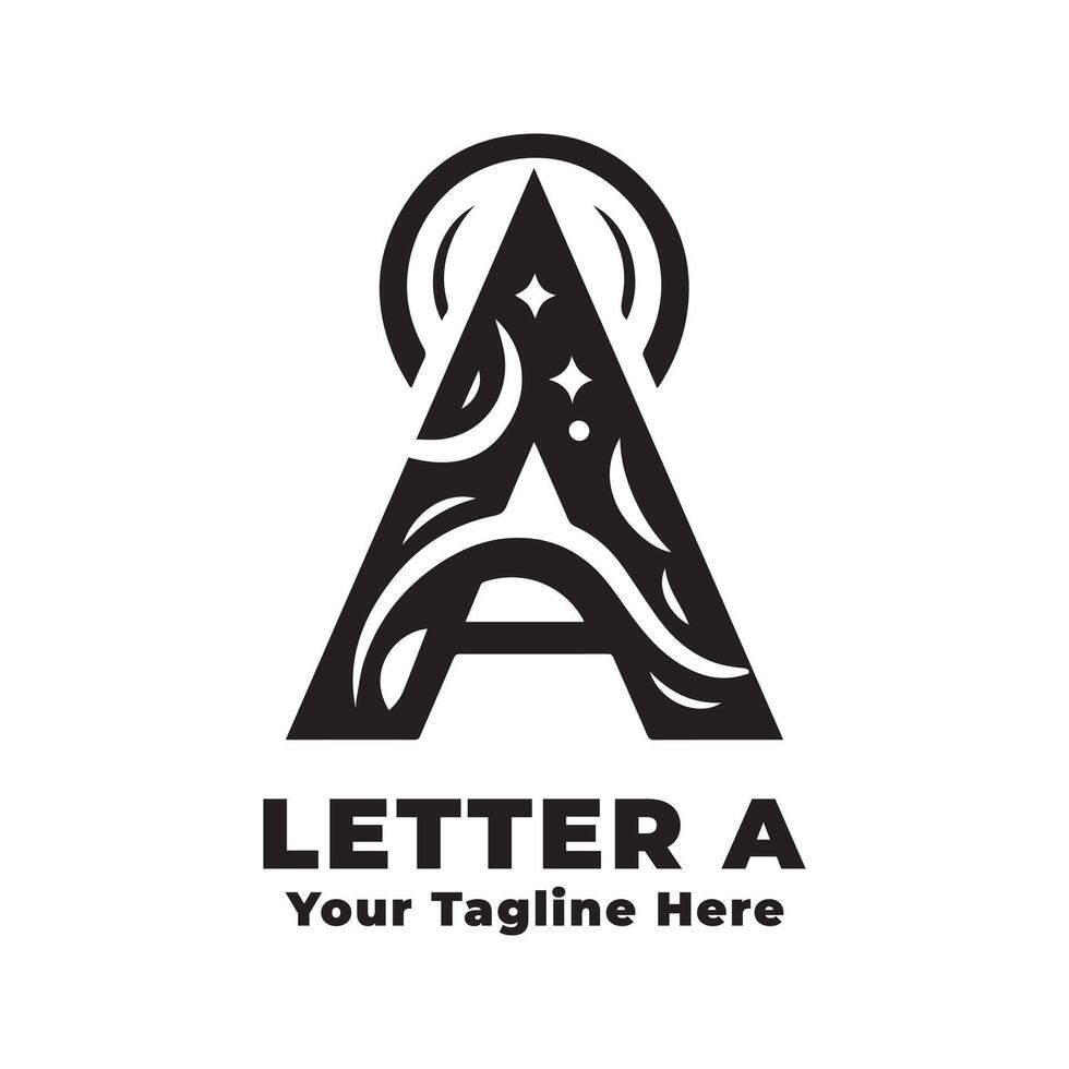 Logo Letter A Simple Design With Flat Background vector