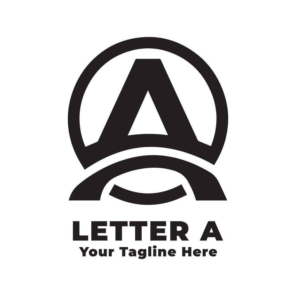 Simple Logo Letter A Design Silhouette vector