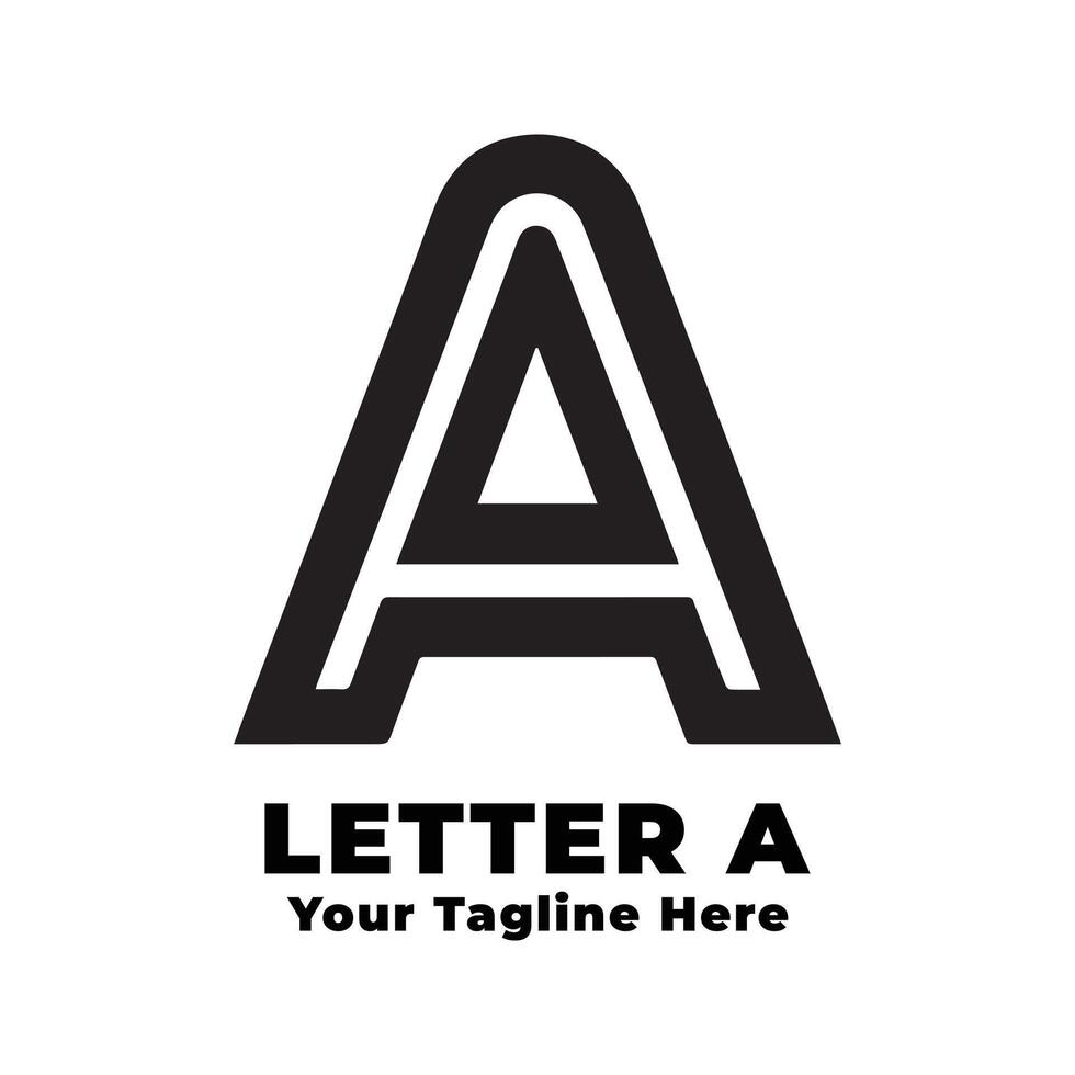 Letter A Simple Logo Design vector