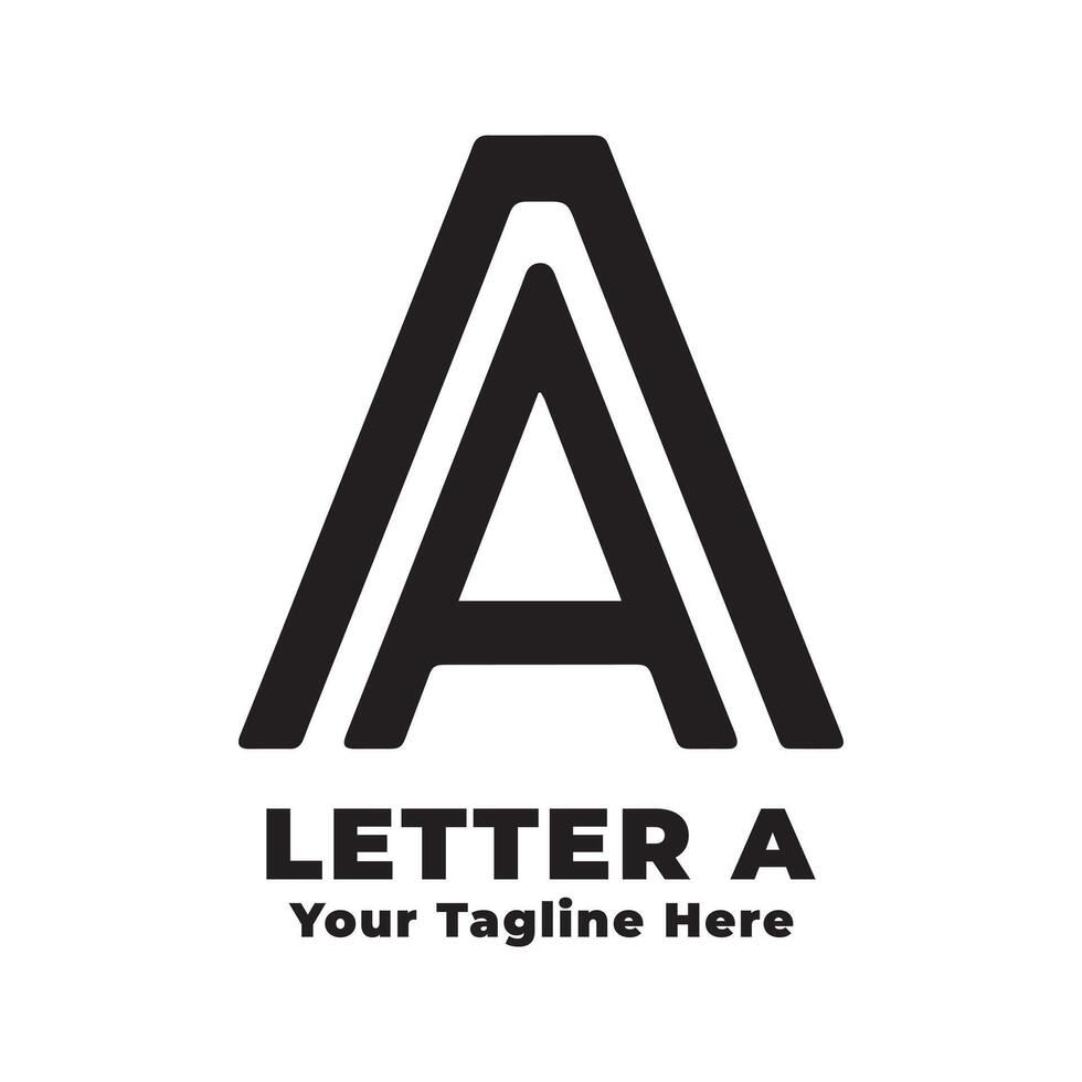 Simple Logo Letter A Design Illustration vector