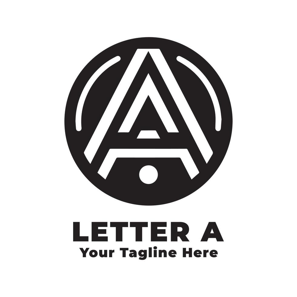Logo Letter A Simple Illustration With Flat Background vector