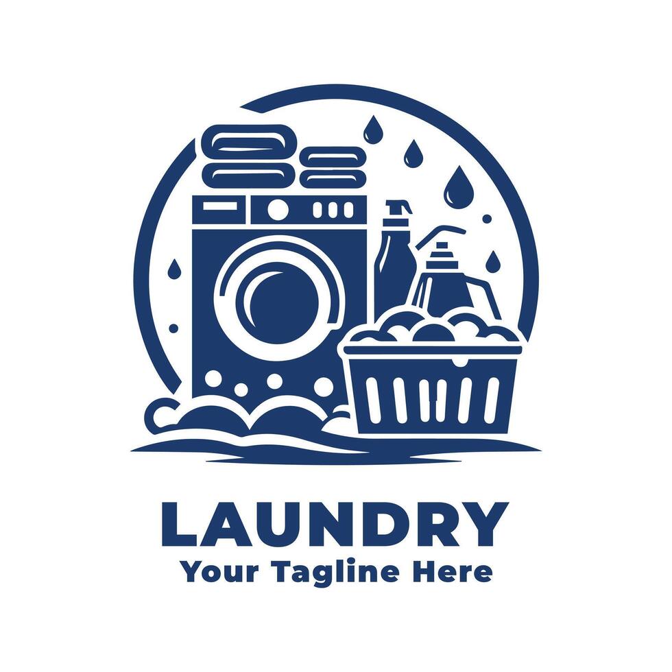 Laundry Logo Simple Illustration vector