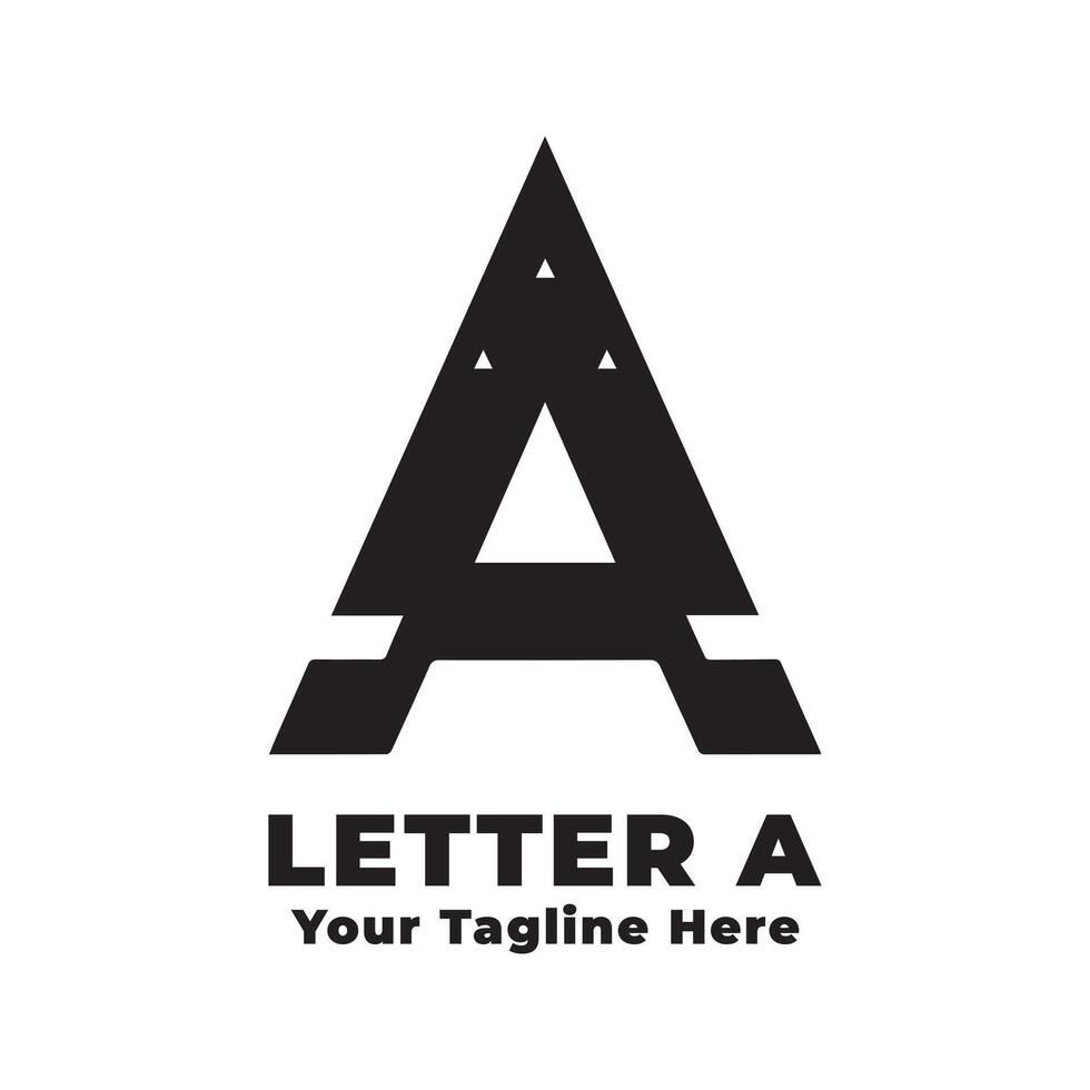 Logo Letter A Simple Design Illustration vector