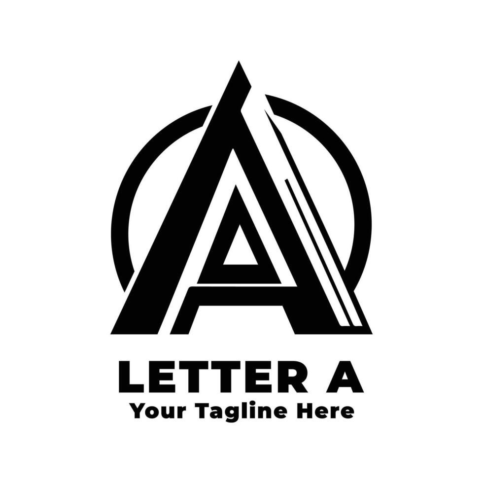 Simple Letter A logo Illustration vector