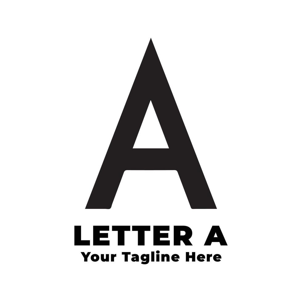 Simple Letter A logo Illustration With Flat Background vector