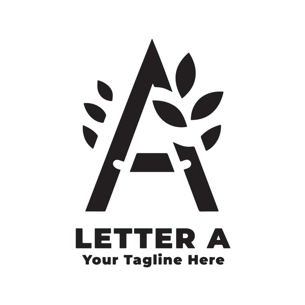 Simple Letter A logo Design With Flat Background vector