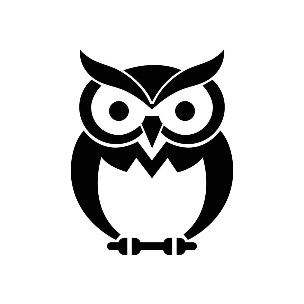 Owl Icon, Owl silhouette. Owl Silhouette illustration vector