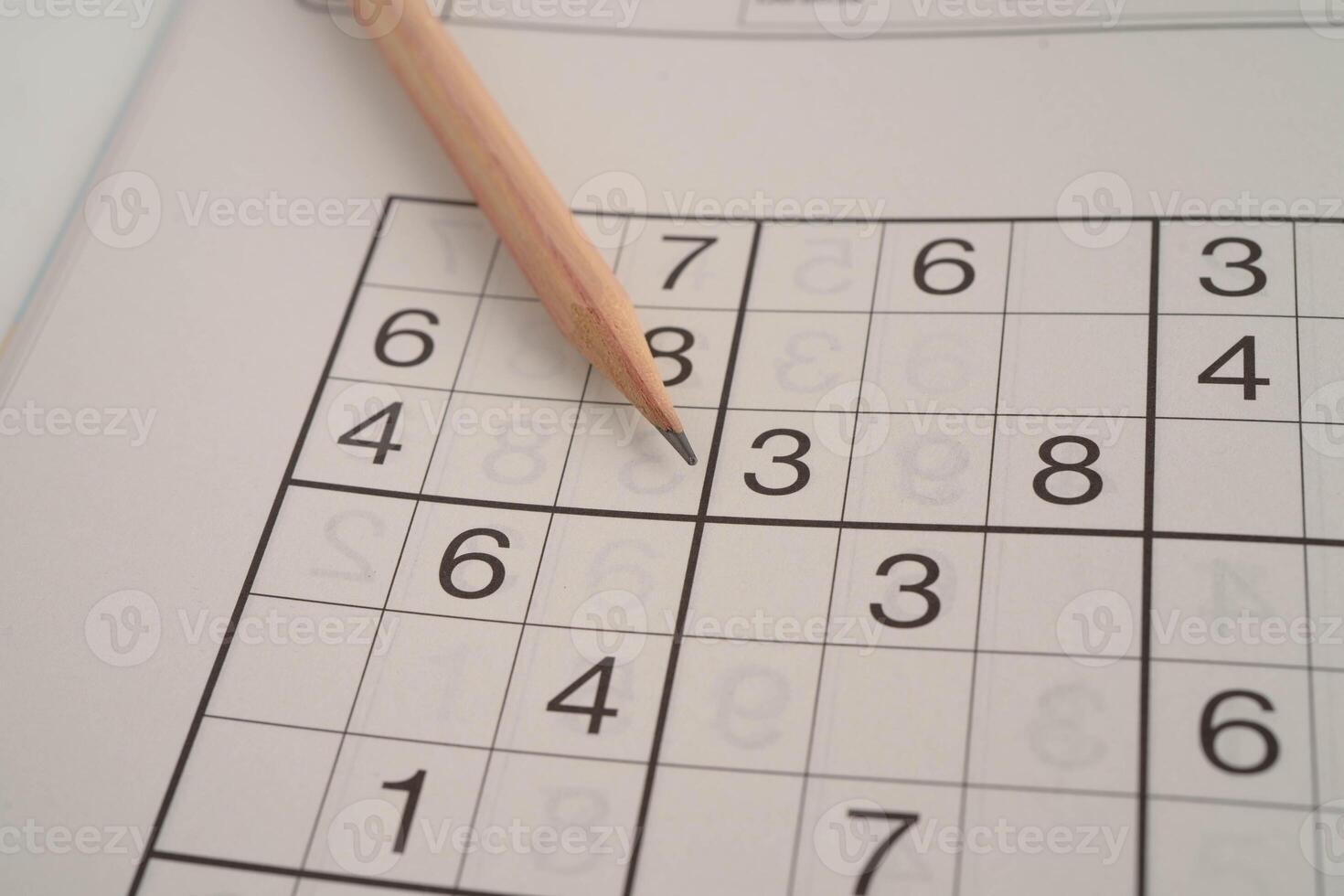 Sudoku puzzle, game to play for keep you brain younger for developing Alzheimer disease in se photo