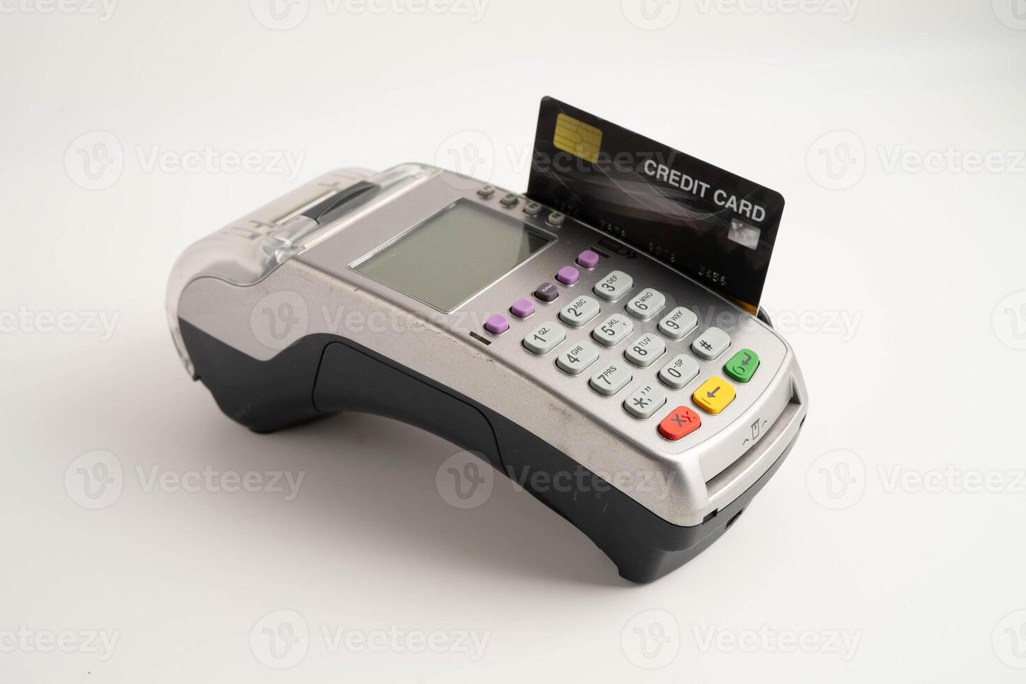 Payment POS terminal for finance and shopping business and t photo