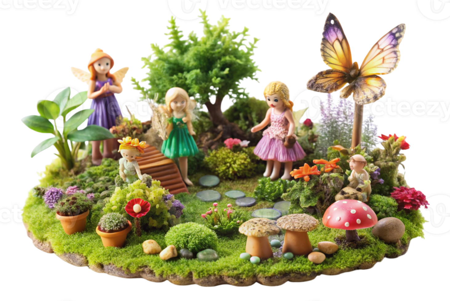 Fairy tiny magical landscape png