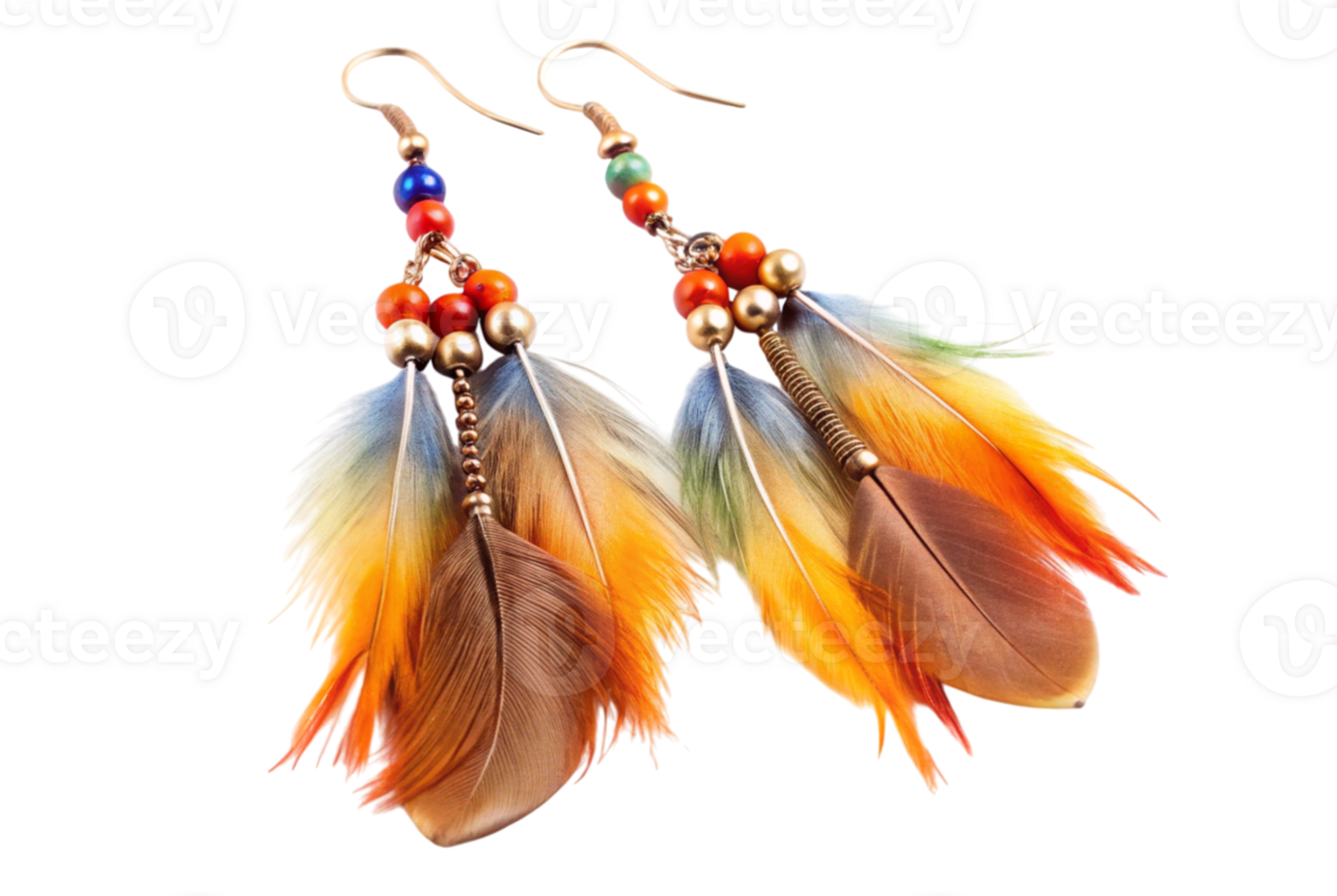 Feather earrings bring elegance to your everyday style png