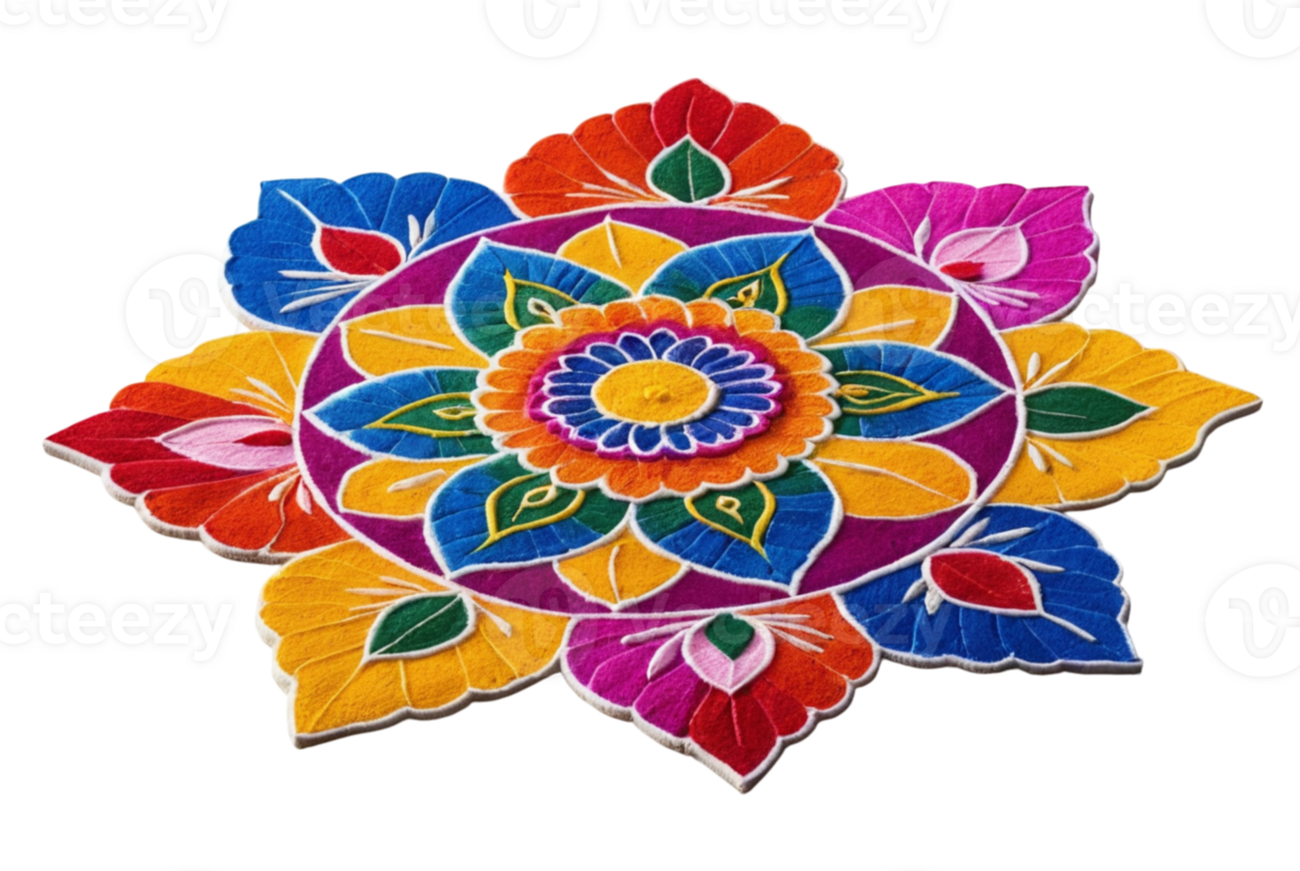 Festive colorful rangoli design ideas png