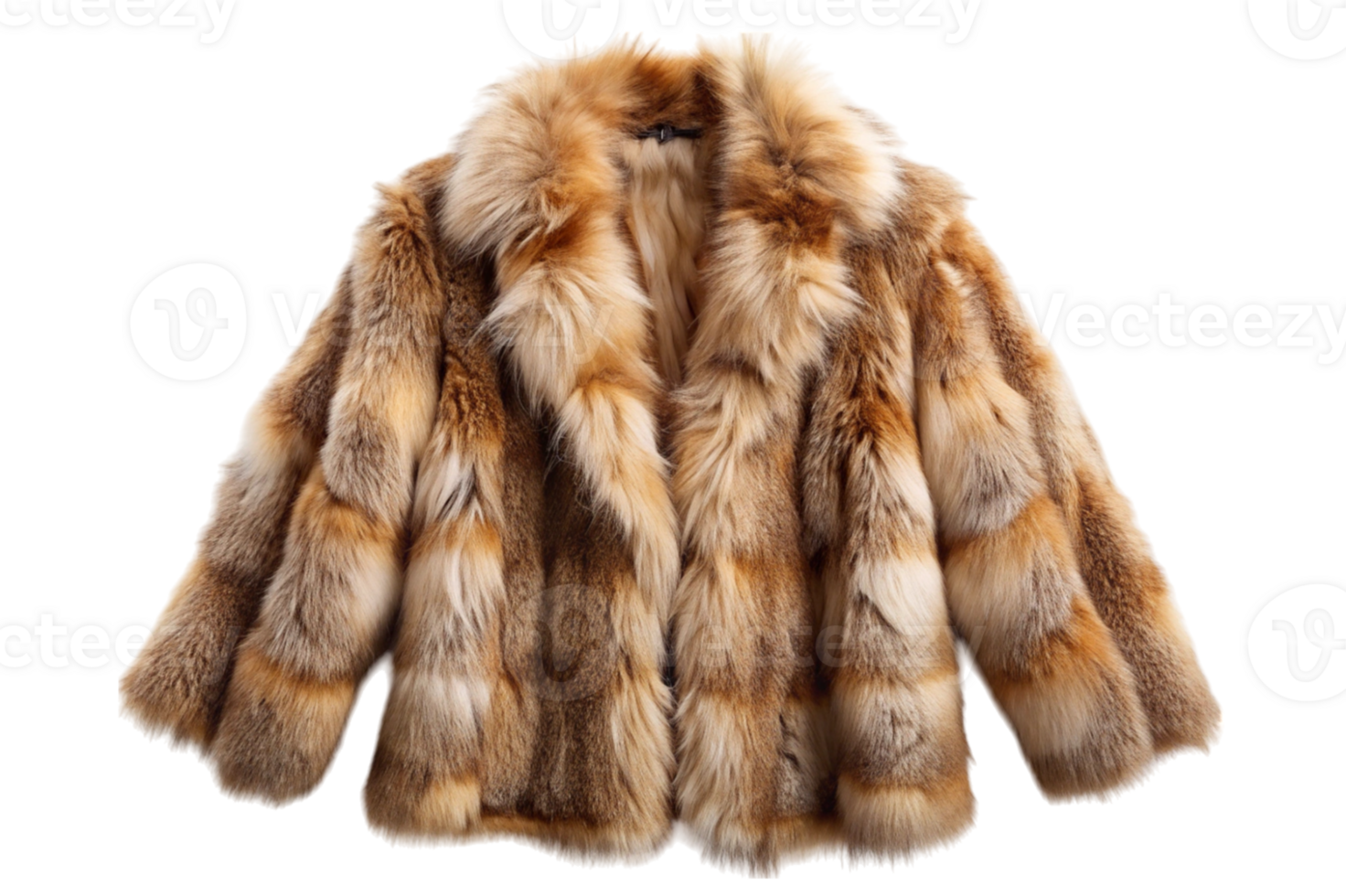 Faux Fur Coat Elegant and Luxurious png