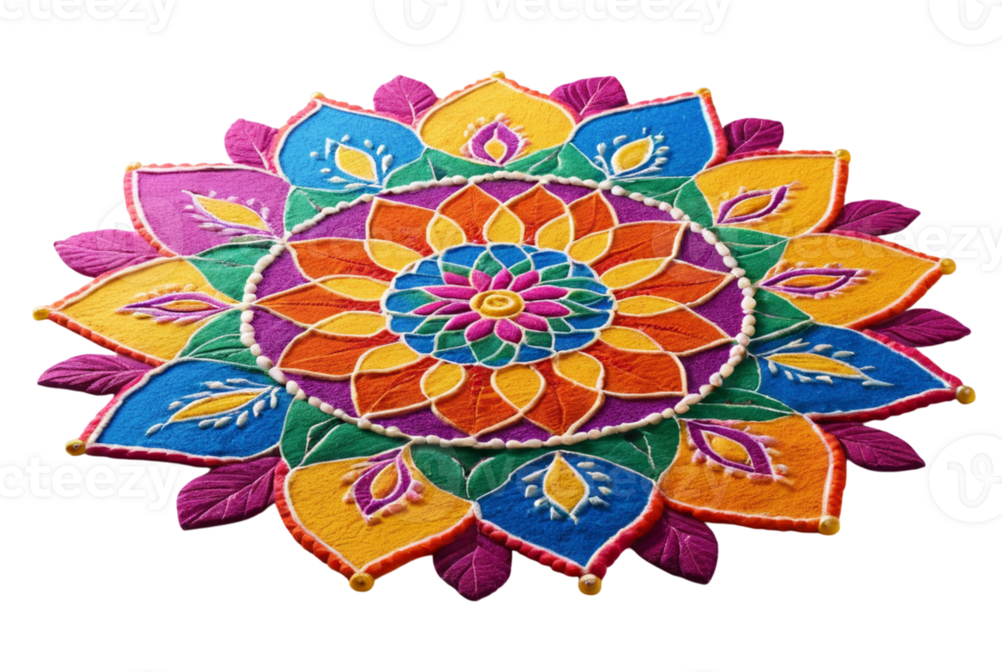 Festive colorful rangoli design patterns png
