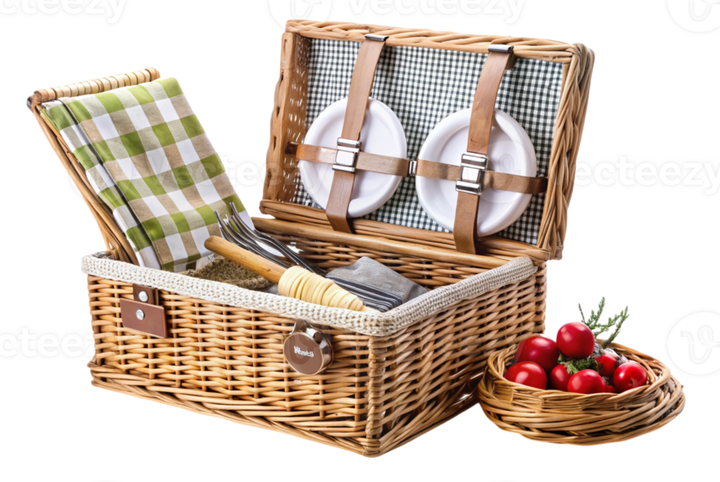 Folding picnic basket ideal for family outings and trips png