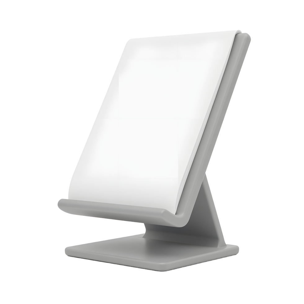 Grey Brochure Holder Stand Display for Business png