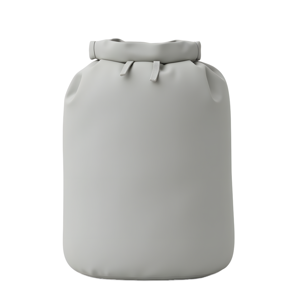 Gray Drawstring Dry Bag Mockup for Branding png