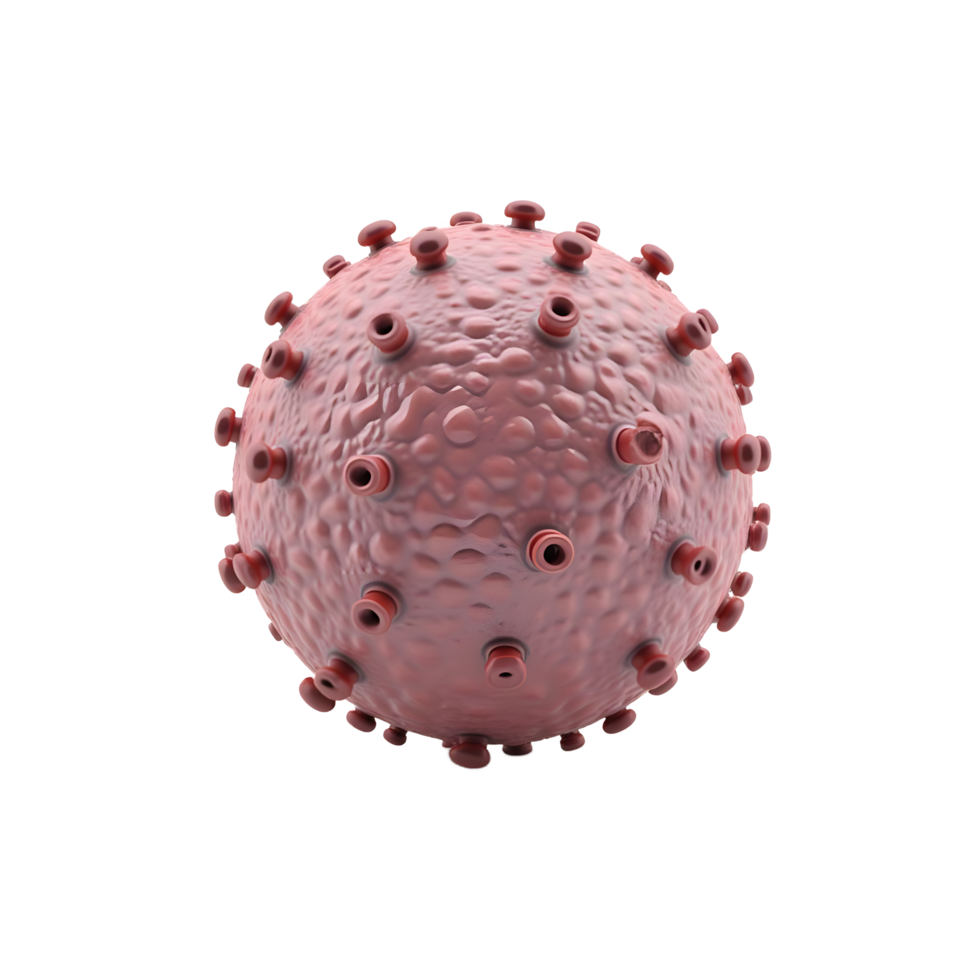 3D Render of a Virus Particle Detailed Structure png