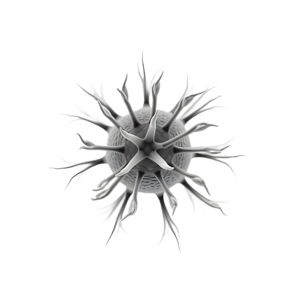3D Render of a Microscopic Cell Structure png