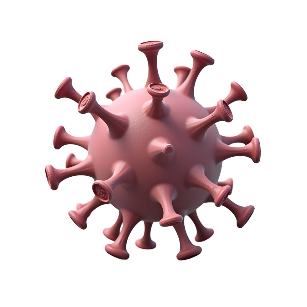 3D Render of a Virus Particle Detailed Closeup png