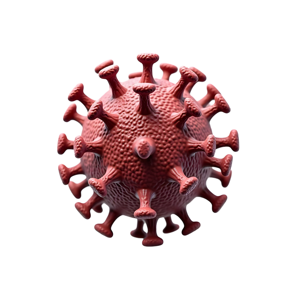 3D Render of Coronavirus Virus Particle Closeup png