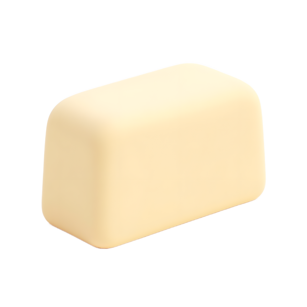 Pale Yellow Rectangular Soap Bar Product Shot png