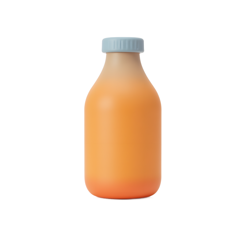 Orange Juice Bottle Mockup Gradient Design png