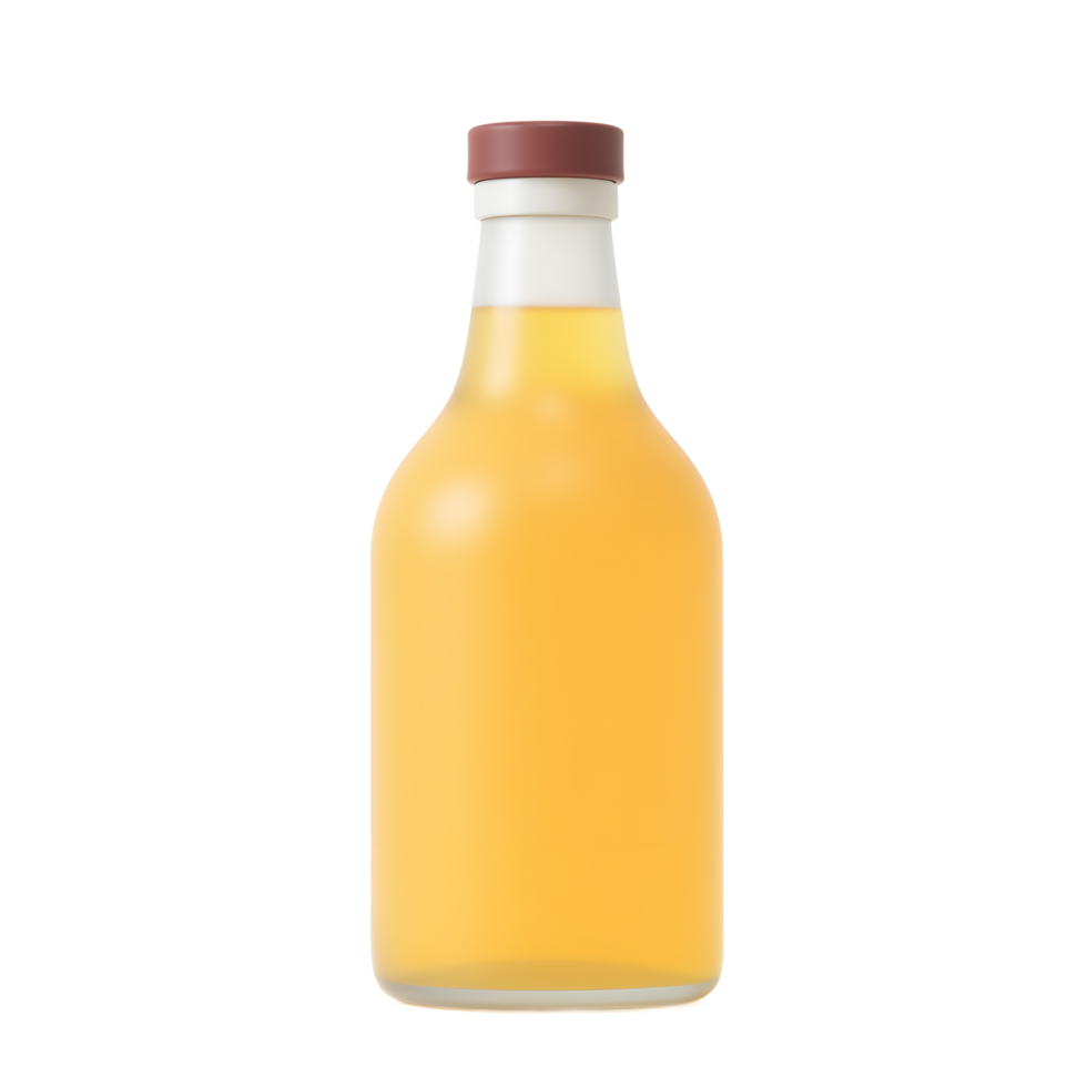 Amber Liquid in Glass Bottle Product Shot png