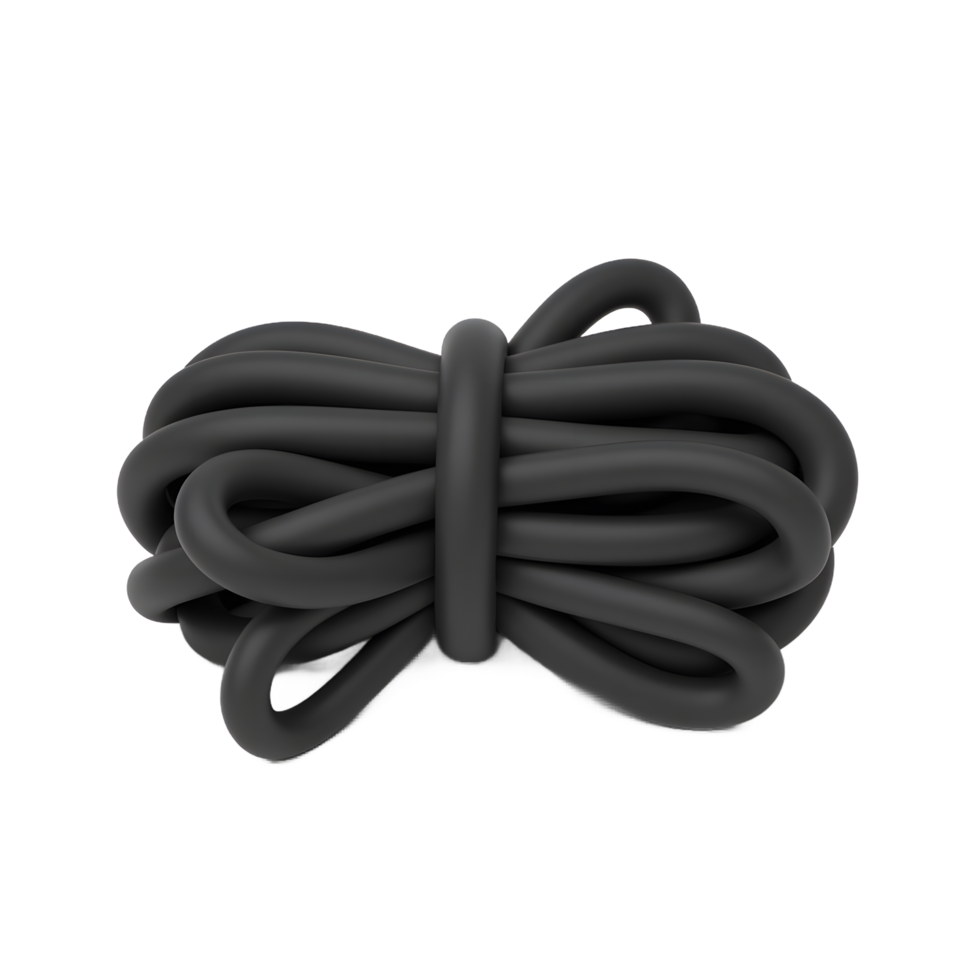 Black Rubber Cord Coil Bundle Industrial Supply png
