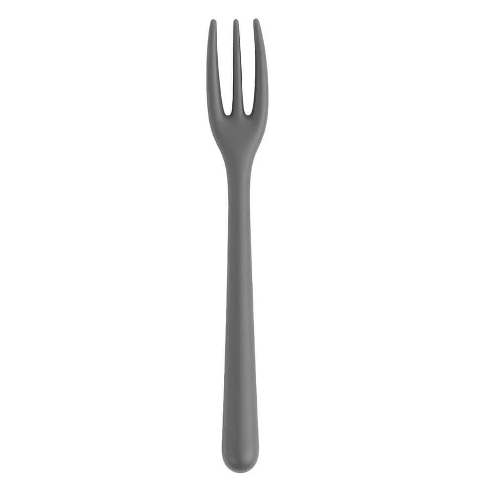 Sleek Gray Plastic Fork for Modern Dining png