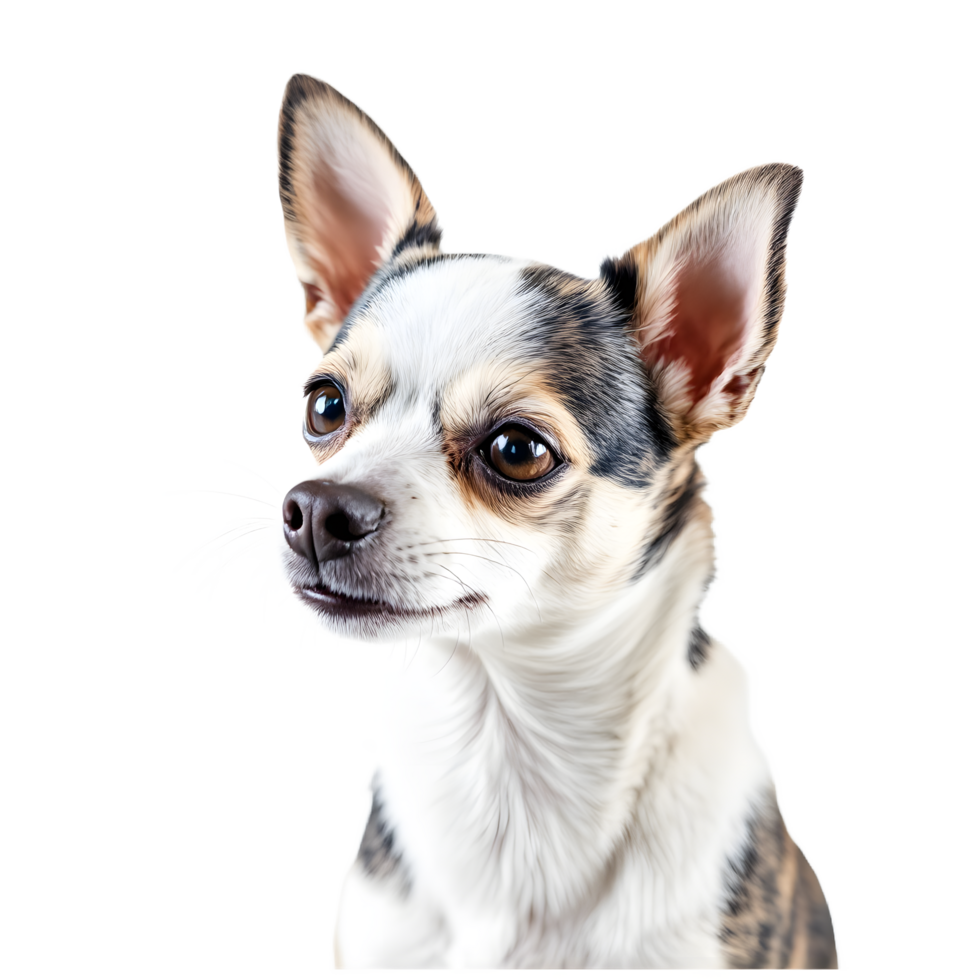 Adorable Chihuahua Portrait White Background Dog Photography png