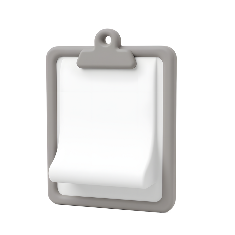 Blank Clipboard Toggle Switch 3D Render Illustration png