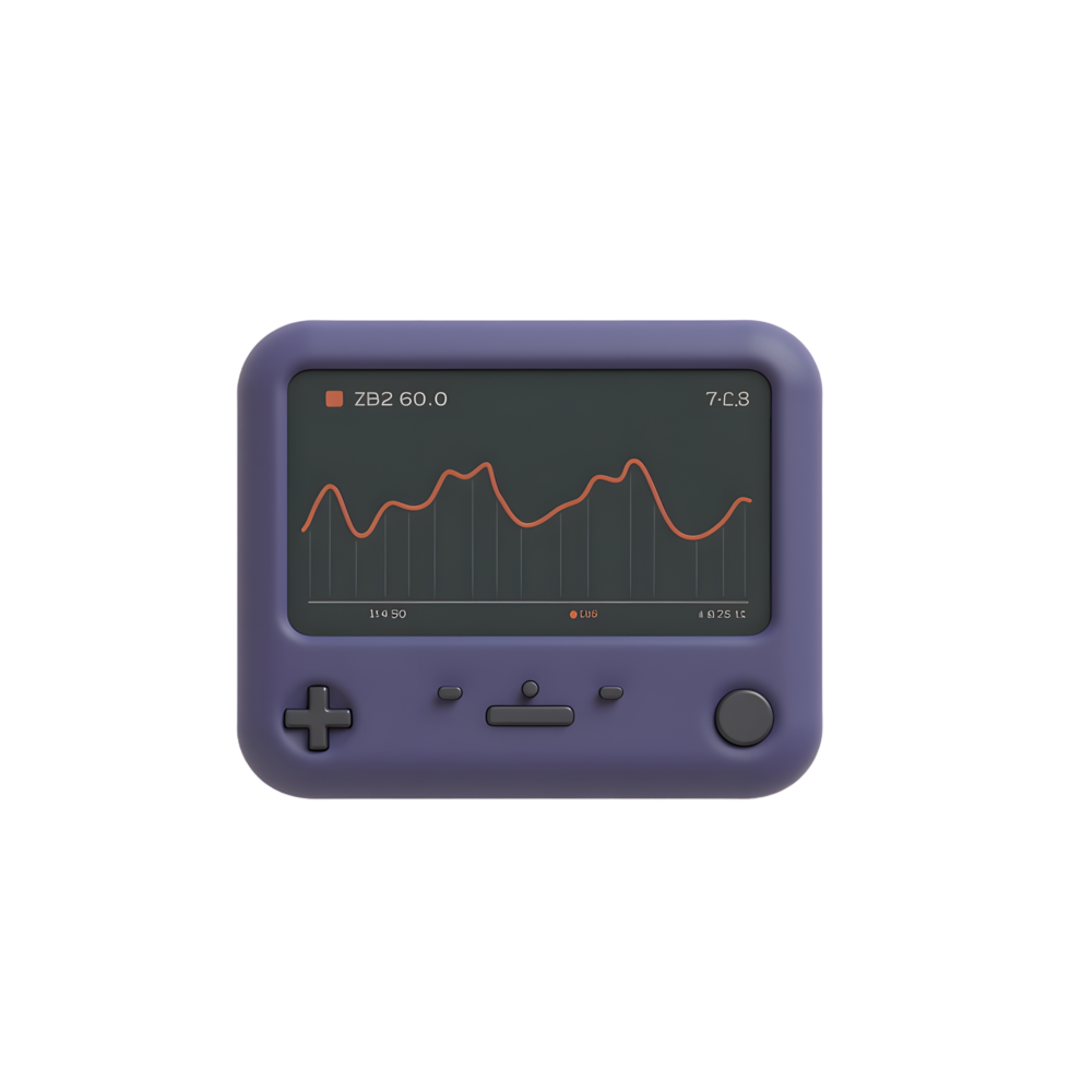 Retro Game Console Style Data Tracker Device png
