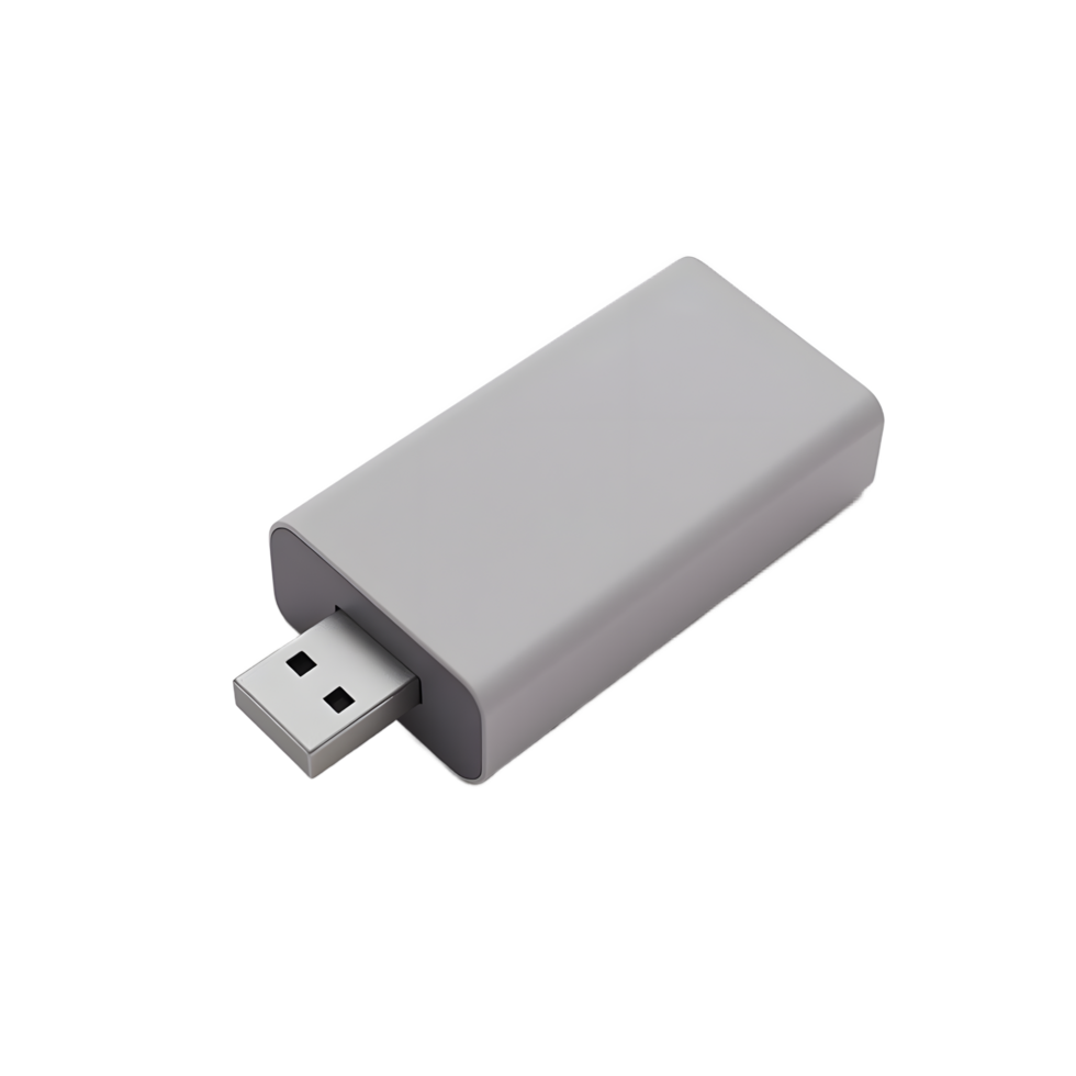 Grey USB Flash Drive Data Storage Device png