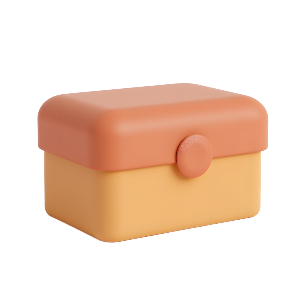 Stylish Orange and Yellow Bento Box for Lunch png
