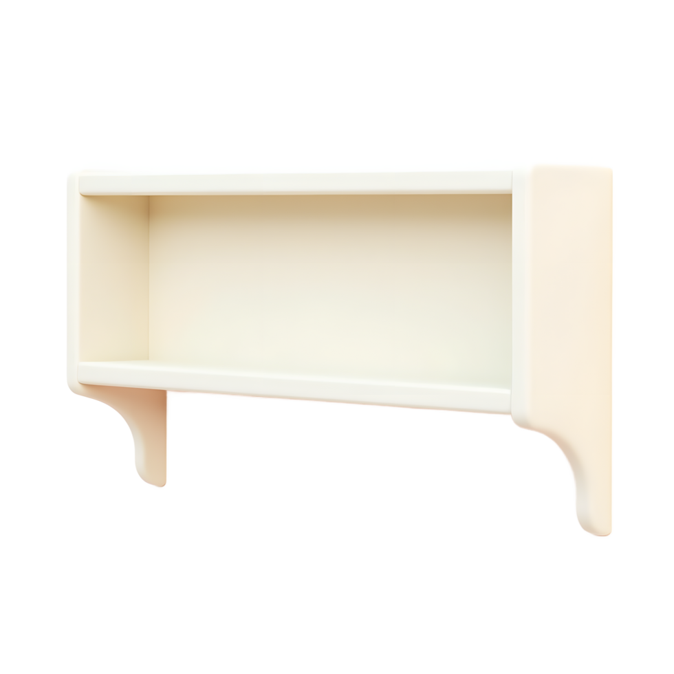 Cream Wall Shelf Simple Floating Shelf for Home Decor png