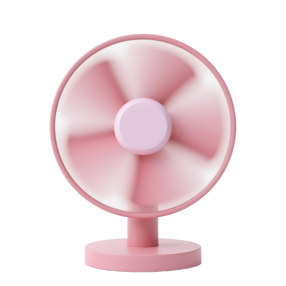 Pink Desk Fan Cool Breeze Quiet Operation Modern Design png