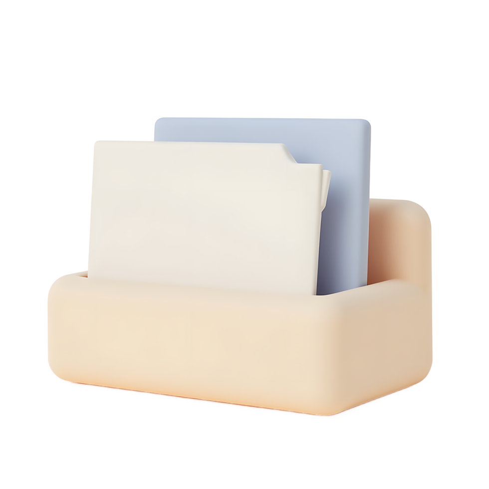 Pastel File Holder Desktop Organizer for Documents png