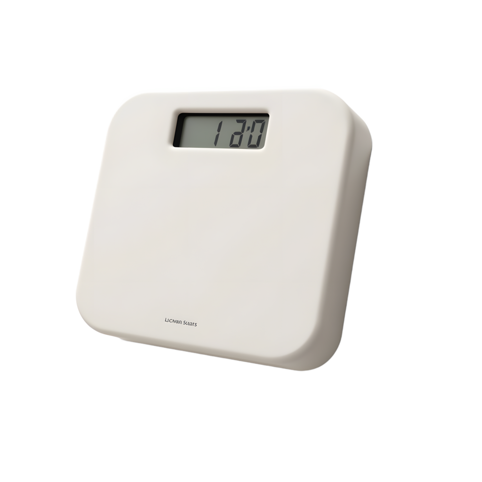 Modern Digital Bathroom Scale with LCD Display png