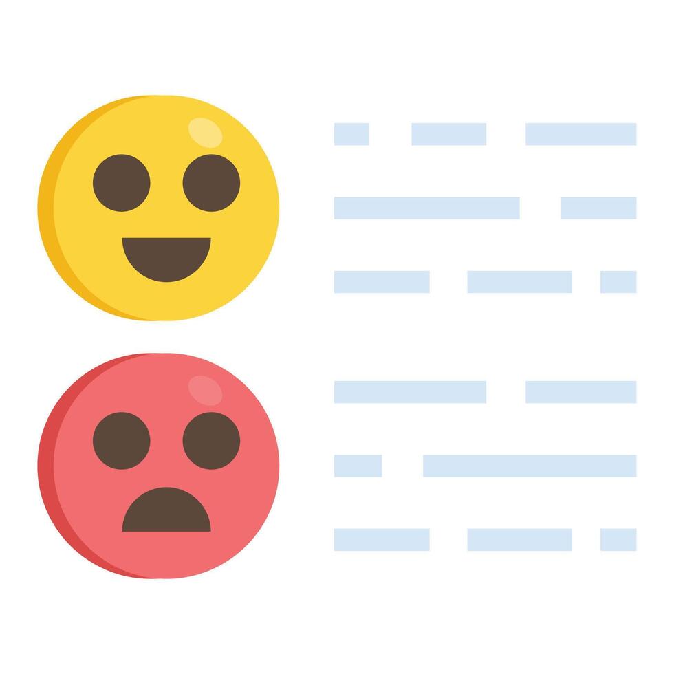 Two emoticions with different expressions on them vector