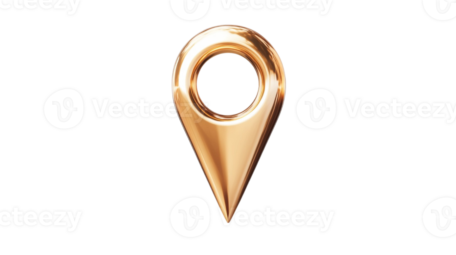 Golden location marker design png