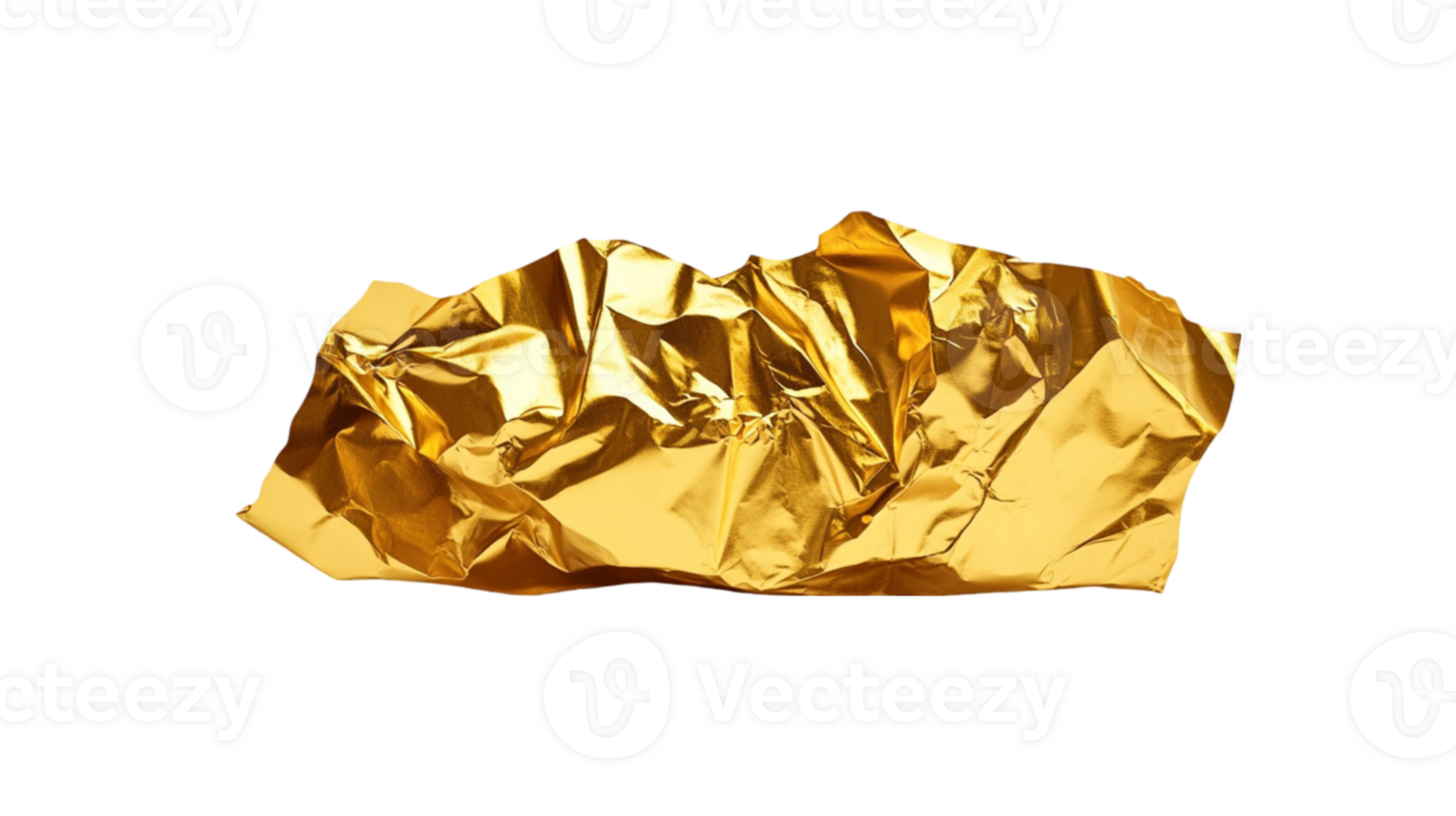 A crumpled sheet of shiny golden foil png